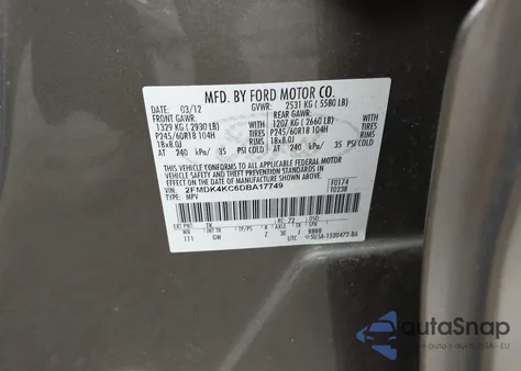 2013 Ford Edge Limited from USA, damaged, VIN 2FMDK4KC6DBA17749